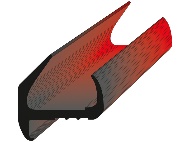 Профиль уплотнительный для дверей морских контейнеров DC, резиновый (5065)
