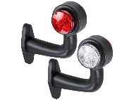 Фонари габаритные на кронштейне (2 шт.) LED красный/белый 24V (16 см) (E-206) (9642)