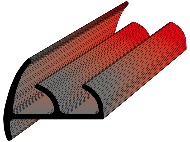Профиль уплотнительный (50), ТЭП (серый) (5023Тс)