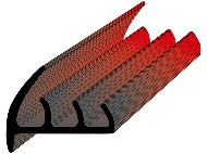 Профиль уплотнительный (57), ТЭП (серый) (5014Тс)